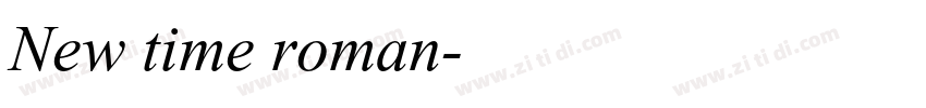 New time roman字体转换